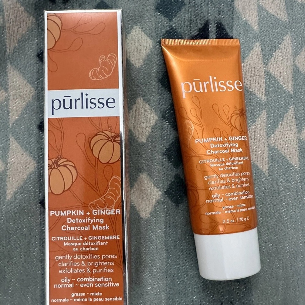 Purlisse Pumpkin + Ginger Charcoal Mask - Warm Orange